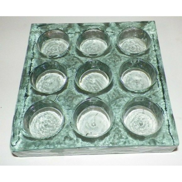 Heavy Glass Tea Light Candle Holder - Picture 3 of 5